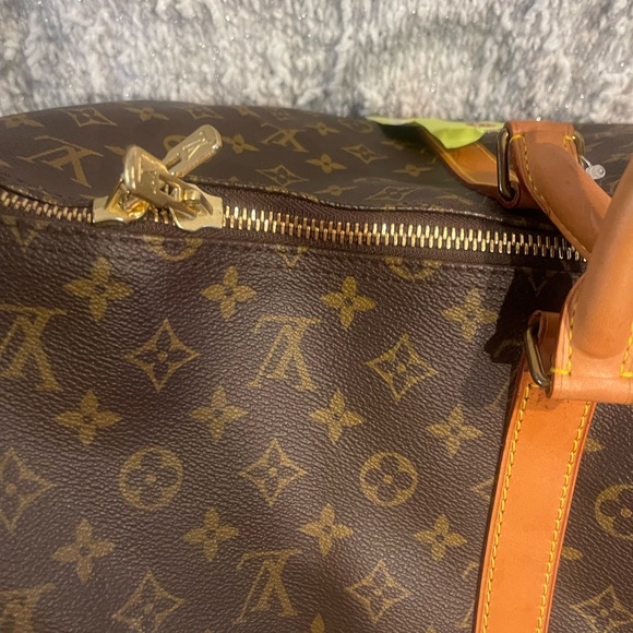 Authentic Louis Vuitton LV BOSTON BAG Keepall 55 Monogram Pre love LV - Picture 7 of 16